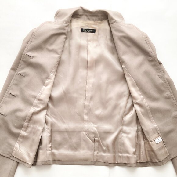 Marlowe Italy Wool Blazer Lined Hidden Buttons - Picture 6 of 13